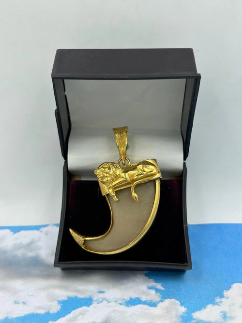 1 GRAM GOLD PLATING LION FACE NAIL PENDANT FOR MEN DESIGN