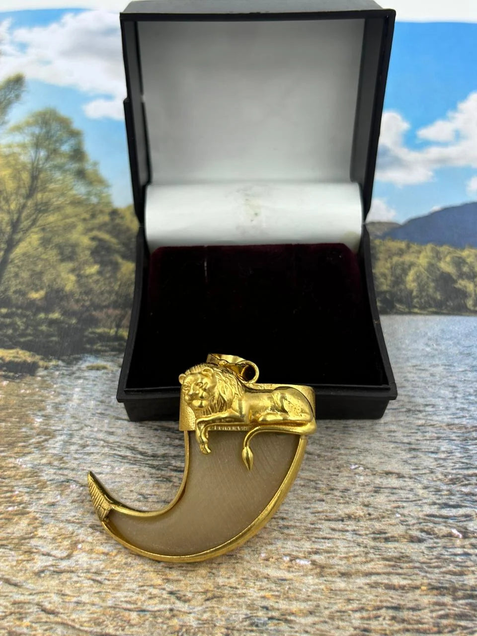 1 GRAM GOLD PLATING LION FACE NAIL PENDANT FOR MEN DESIGN