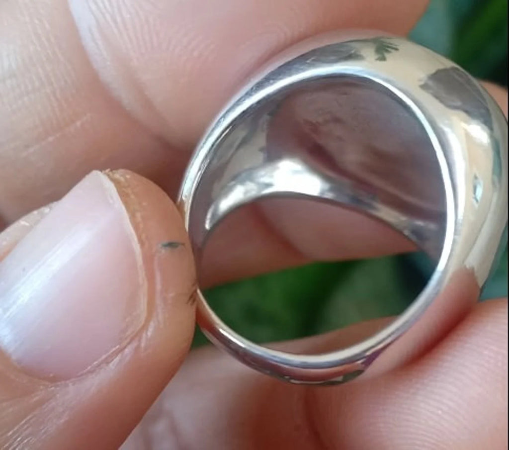 Khatam Suleiman Sterling Silver Ring: Islamic Talisman Amulet The Seal of Solomon Hexagram Sign