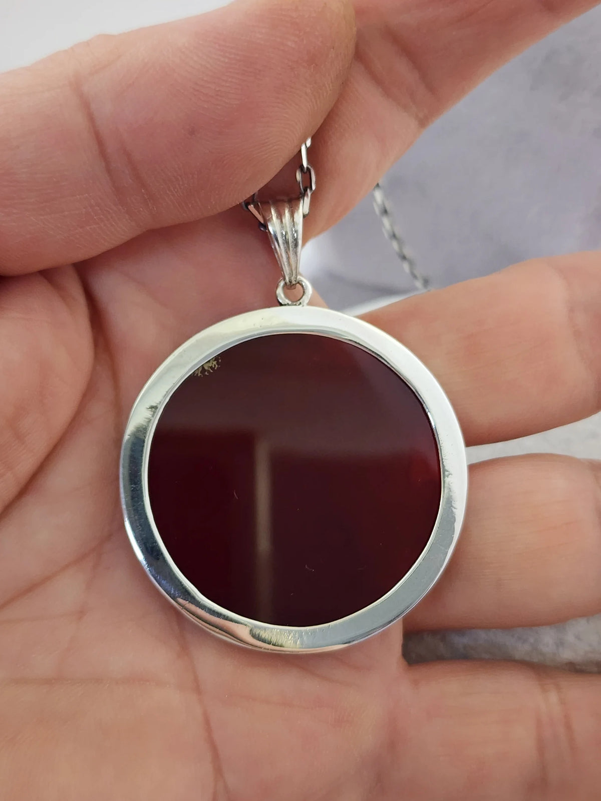 Agate Talisman Pendant: Engraved Ism-i Azam Prayer, Islam Protection Necklace