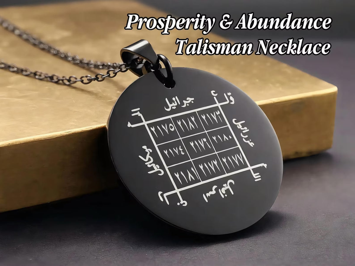 Abundance & Prosperity Talisman Necklace – For Luck, Fortune and Financial Flow – Handmade Personalized Spiritual Jewelry